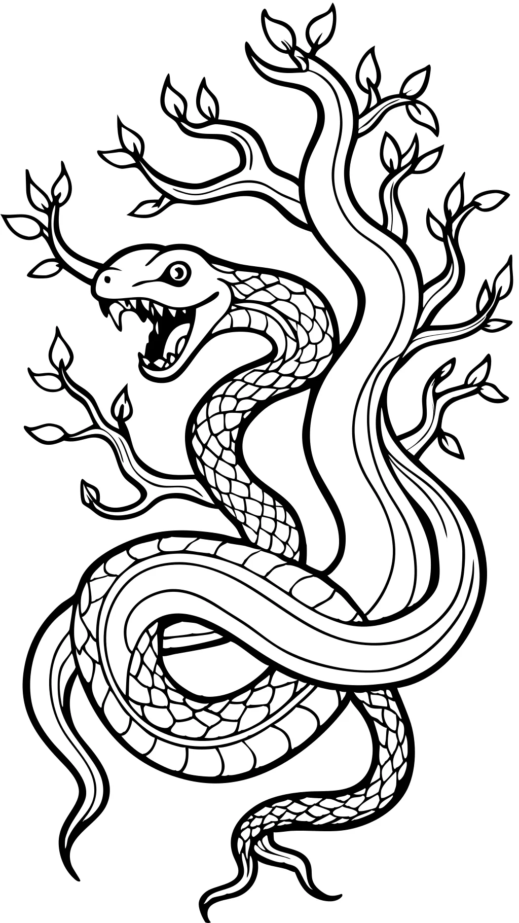 scary snake coloring pages